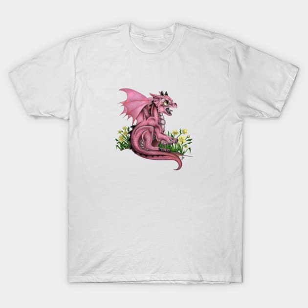 Adorable Pink Baby Dragon T-Shirt by Sandra Staple